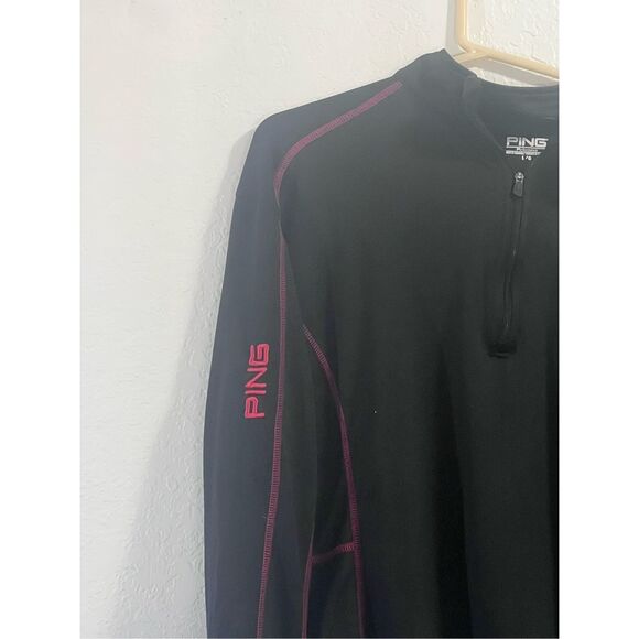 Ping  Black Iowa State Cyclones  1/4 Zip Long Sleeve Shirt L - Picture 3 of 3